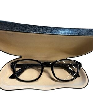 Franco Sarto Sleek Black Eyewear with protective Case frames only